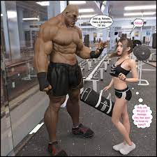 Natasha's workout: Can you give me some space? Back off you creepy old man