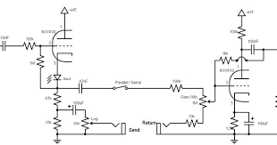 Effects Loop With Serial Parallel Switch Incorporating A Variable Gain Virtual Earth Mixer Guitar Effects Electronics Synth
