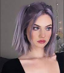 Unclip 1 of the front quadrants of your hair. Purple Short Hair Short Dyed Hair Light Purple Hair Aesthetic Hair