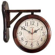 Wooden double sided wall clocks bestsellers. Buy Wall Clocks Clocks Double Sided Wood Double Sided Clock Living Room Two Clocks Simple And Quiet American Retro Porch European Rome Mantel Clocks Color Brown Online In Turkey B07k22ngm8