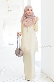 Sweet, pastel and bold 👉 design baju: Baju Kurung Soft Yellow Muslimah Fashion Two Piece On Carousell