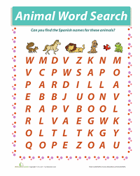 Included in this list are individual species (e.g. Animals In Spanish Word Search Worksheet Education Com Learn Another Language Spanish Writing Learn A New Language