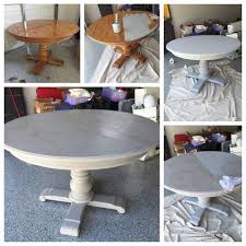 Grey Wash Pedestal Dining Table With Annie Sloan Chalk Paint Paris Grey With A French Linen Wash Gave New Furniture Makeover Furniture Dining Table Makeover