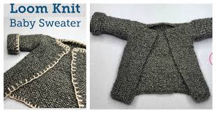 Loom knitting pattern stitch markers snag free snug fit. Loom Knit Baby Sweater Free Pattern And Video Tutorial