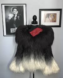 Black And White Fur Coat Cruella Deville Cruella S Fur Coat Worn On Once Upon A Time Cruella Fashion Flapper Dress