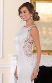 Backless Wedding Dresses Backless Sheath Wedding Gown Stella York Sleek Wedding Dress Wedding Dresses With Straps Stella York Wedding Dress