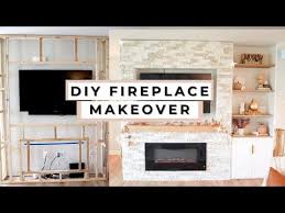 Cover the faux stone with concrete sealant to protect the surface, following the manufacturer's instructions regarding application and drying time. Diy Electric Fireplace Makeover Under 900 Stone Mantel Built In Shelves Electric Fireplace Living Room Diy Fireplace Makeover Faux Stone Fireplaces