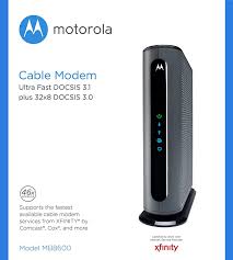 The cm1200 is not compatible with cable bundled voice services. Motorola Mb8600 Ultra Fast Docsis 3 1 Cable Modem Shop Online Audio Visual Solutions Group