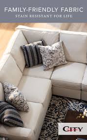 Austin White Fabric Small Two Arm Sectional Sectional Glam Sofas Love Seat