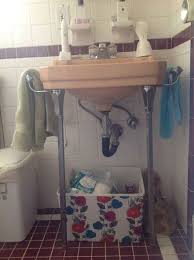 Ideas For Hiding Exposed Pipes Under Bathroom Sink Under Bathroom Sinks Bathroom Sink Skirt Sink