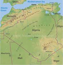 Algeria Physical Map