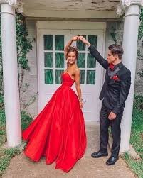 Fashion Sweetheart Neck Red Floor Length Satin Prom Dress Cr 3951 Promdresses In 2020 Tragerlose Ballkleider Abschlussball Kleider Ballkleider Madchen