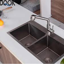 dqok brushed nickel kitchen faucets