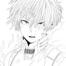 #boku no hero academia #my hero academia #todoroki shouto #my hero academia todoroki #art dump #lol sorry for not posting in forever. Printable Todoroki Shouto Coloring Pages Anime Coloring Pages