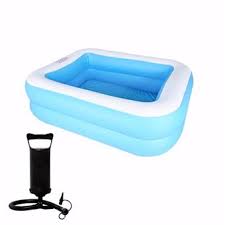 9 88 sur piscine gonflable pour maison avec pompe a air 110x83x33cm bleu piscine achat prix fnac