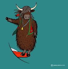 Surfing Yak Illustration Jpg 750 760 Art Art Prints Surf Art