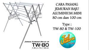Jemuran baju dari bahan aluminium dengan berbagai model dan warna. Cara Pasang Jemuran Aluminium Mini Tw 80 Dan Tw 100 Youtube