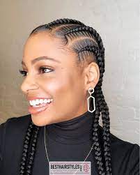 42 Catchy Cornrow Braids Hairstyles Ideas To Try In 2019 Blackhairstylesbraids Braided Braidedhair Braid Braided Hairstyles Hair Styles Box Braids Styling