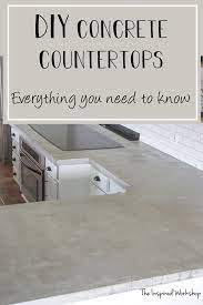 Diy Concrete Countertops Pour In Place Diy Concrete Countertops Diy Kitchen Renovation Concrete Countertops Kitchen