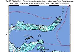 Gempa lampung hari ini menurut bmkg. Gempa Hari Ini M 6 2 Guncang Teluk Tomini Terasa Hingga Manado Halaman All Kompas Com