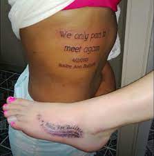 An In Memory Tattoo For Their Best Friend Who Died In April At 15 Years Old In Memory Tattoo Memory Tattoo Friend Tattoos