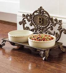 Personalized Decorative Baroque Pet Feeder Frontgate Pet Feeder Fancy Dog Dog Bowls