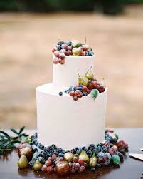 A Fruit Filled Floral California Wedding Fruit Wedding Cake Cool Wedding Cakes Wedding Cake Flavors
