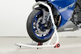 The diy motorcycle lift table made from old shop shelves. Paddock Stand Basics Louis Motorcycle Clothing And Technology