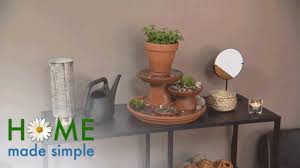 The mini potable clay pot table fountain couldn't be easier, it uses pots and saucers of different size and stack them together, ideal for garden or office and home.there is nothing quite like the tranquil sound of water and it keeps the energy moving in your home. Diy Tabletop Fountain Using Clay Pots Home Made Simple Oprah Winfrey Network Youtube