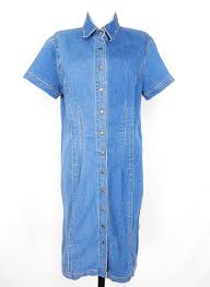 Vintage Denim Button Down Dress