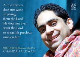 A true devotee does not want anything from the Lord. He does not even want  the Lord to waste his precious time