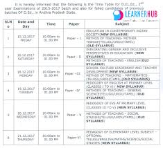 Del Ed Ttc D Ed 2nd Year 2015 17 Batch Exams Time Table 2017 Copy Download Click Here Exam Time Exam Ttc