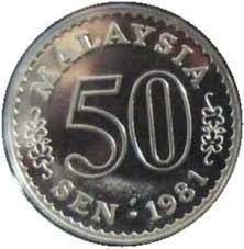 | skip to page navigation. Munze 50 Sen Plain Malaysia 1967 Today Numismatic Products Wcc Km5 4