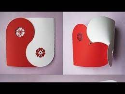 Measure 5cm up from the bottom left corner and make a mark. How To Make Heart Shape Card Handmade Card Ideas Youtube Cards Handmade Shaped Cards Mothersday Cards