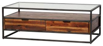 A glass coffee table makes for an elegant, subtle addition to the room, while a coffee table with storage is perfect for creating space for a striking centerpiece. Hudson Shadow Box Coffee Table Industrial Coffee Tables By Design Tree Houzz