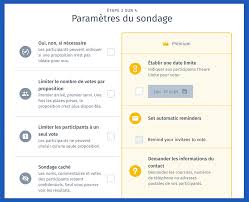 Look up in linguee suggest as a translation of par sondage Creer Un Sondage En Ligne Gratuit Avec Doodle