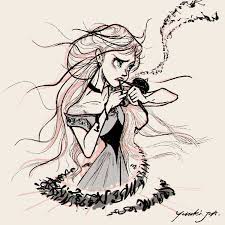 Artstation Inktober Sketch 4 Spell Like Persephone S Pomegranate Yuuki Jia Concept Art Characters Character Illustration Character Design
