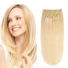 This hairstyle mixed with bleach blonde hair will make you look like the prime fashionista you the beauty of bleach blonde hair is that it always looks stylish and chic even when you put little to this cut can seem intimidating, but it looks stunning and edgy, especially on girls with round face shapes. Amazon Com 18 Remy Human Hair Clip In Extensions For Women Bleach Blonde 613 7 Pieces 120grams 4 23oz Beauty