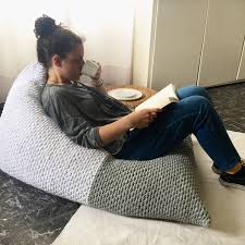 This extra long lounger is made from a soft and comfy knit that feels amazing when draped on the body. Adult Bean Bag Chair Lounger Giant Floor Pillow Pouf Large Etsy
