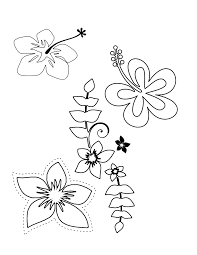 Tropical Flower Coloring Pages Hawaiian Flower Drawing Flower Printable Printable Flower Coloring Pages
