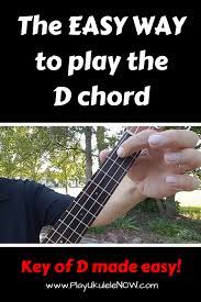 The Easy Way To Play The D Chord Makes Playing In The Key Of D Easier Easy Ukulele Songs Ukulele Songs Ukulele Chords Chart