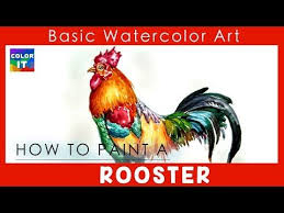 Maybe you would like to learn more about one of these? How To Draw A Colorful Quot Rooster Quot Step By Step Paint Watercolor Rooster Colorful Drawing Easy Watercolor Rooster Rooster Painting Watercolor Art Diy