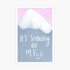 It S Snowing On Mt Fuji Greeting Card By Trashguts Redbubble