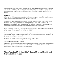 Going through bitter custody battle. Thank You God A Jewish Child 8217 S Book Of Prayers English And H