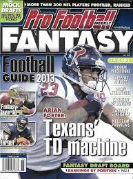 Pro Football Fantasy Magazine Draft Board Rankings Over 300 Players Profiled 9281035633 Ebay Football Nfl Teams Nfl Players