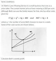 How do you calculate cost per acre? Solved 13 Beth S Lawn Mowing Service Is A Small Business Chegg Com