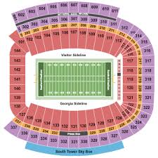 2 Tickets Georgia Bulldogs Vs Vanderbilt Commodores