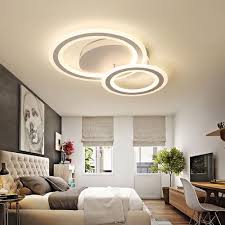Bedroom flush mount light on the ceiling that shines from the center of a room are best to provide general lighting. Modern Lighting Led 3 Rings Semi Flush Mount Ceiling Light For Bedroom Living Room Kitchen Bedroom Ceiling Light Ceiling Design Living Room Living Room Ceiling