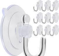 25 Pack Suction Cup Hooks, 1.75" Diameter Suction Cups for Glass, Shower,  Kitchen, Bathroom, Door, Window, Clear Suction Cups with Plastic Hooks, ...