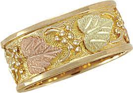 Wr7 14k Black Hills Gold Mens Wedding Ring Black Hills Gold Wedding Rings Black Hills Gold Jewelry Black Hills Gold